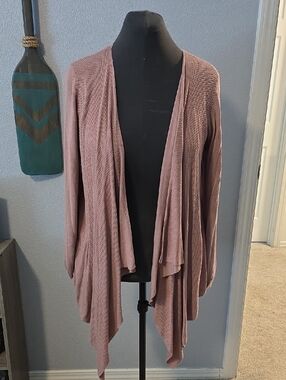 torrid Mauve Open-Front Draped Cardigan